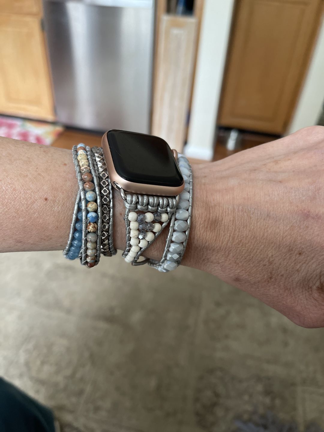 Customer photo review of Healing Topaz Apple Watch Strap