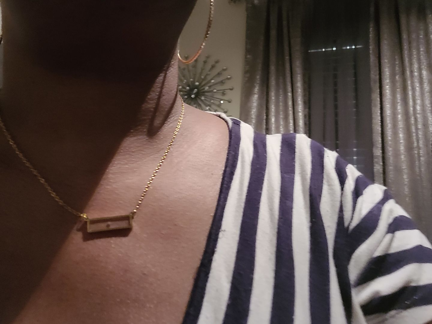 Customer photo review of Mustard Seed of Faith - Bar Necklace