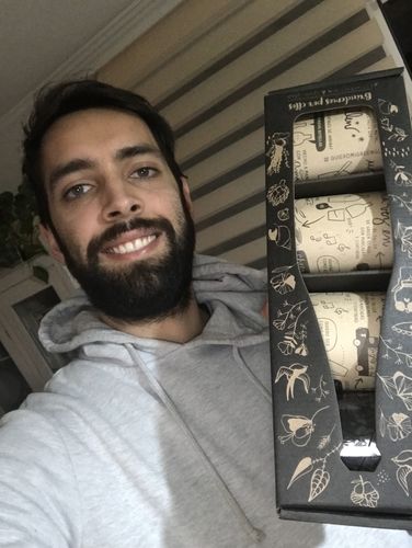Customer photo review of Brindemos por EllosJuego de 4 Vasos