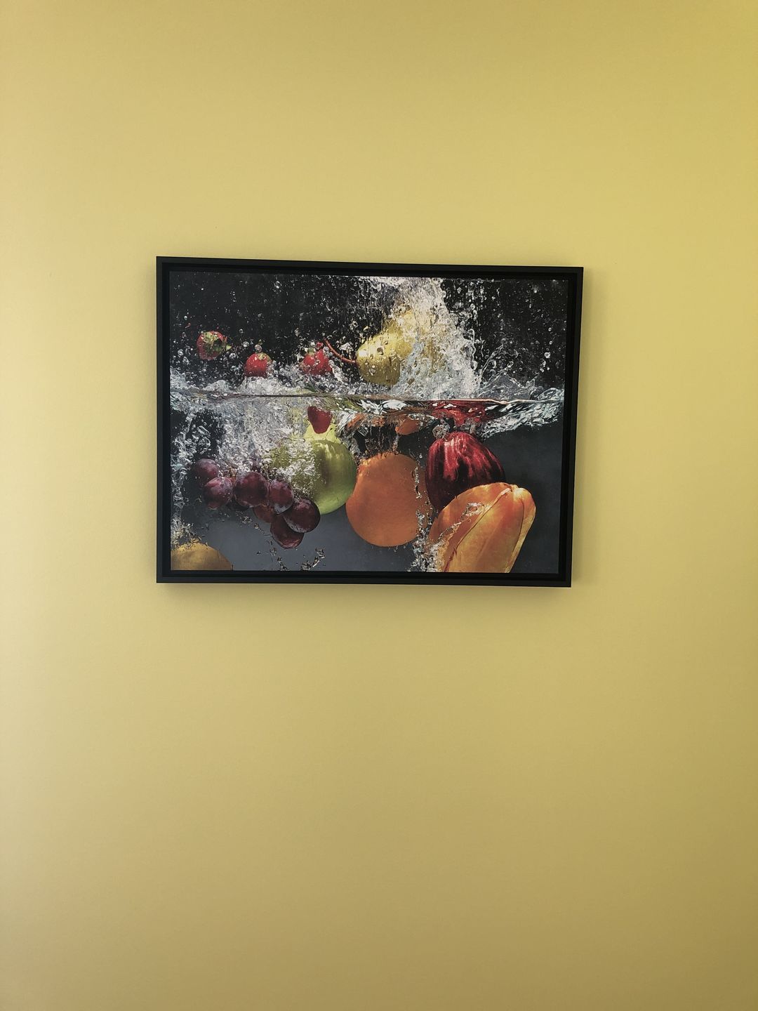 Customer photo review of Fruit Splash Canvas Wall Art, Cooking Decor, Kitchen Wall Art