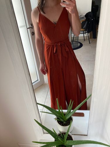 Customer photo review of Vintage Backless beautiful Wrap Jumpsuit