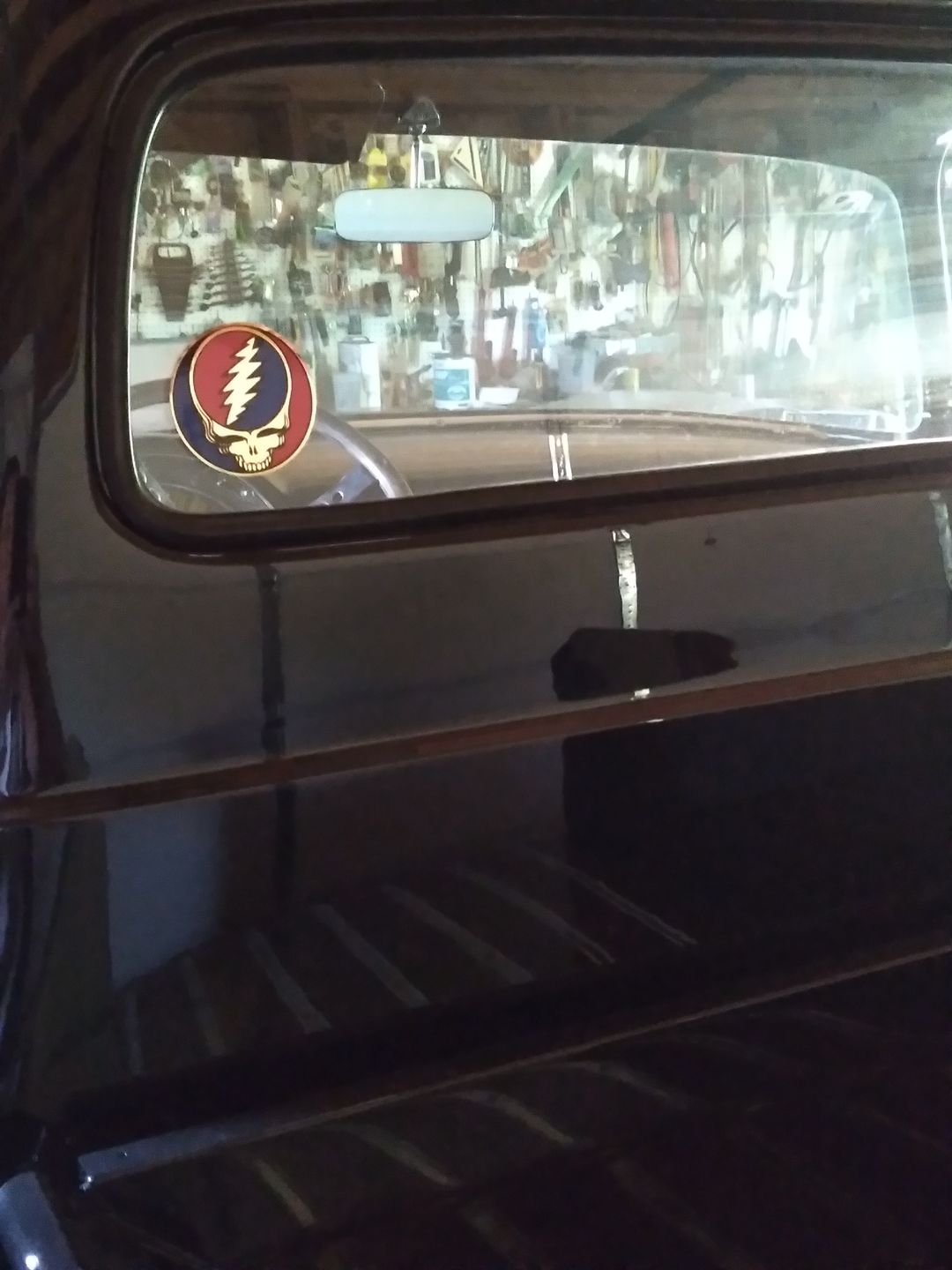 Customer photo review of Grateful Dead Metal Finish Steal Your Face Bumper Sticker