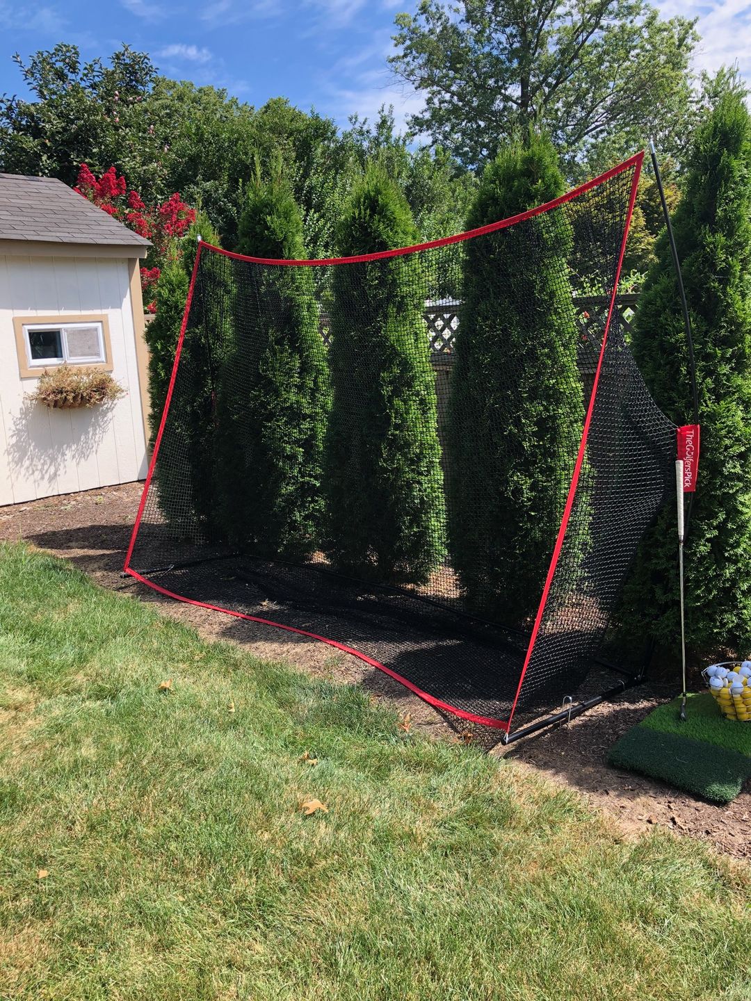 Customer photo review of Golf Net Pro 10x7 ft | Portable Golf Driving Net Hitting Net | Backyard/Indoor/Outdoor