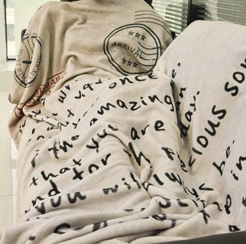 Customer photo review of An meine Tochter Postkarten Decke - Liebe von Mama