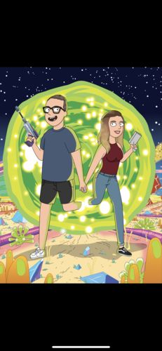 Customer photo review of 'Rick and Morty' Custom Portrait