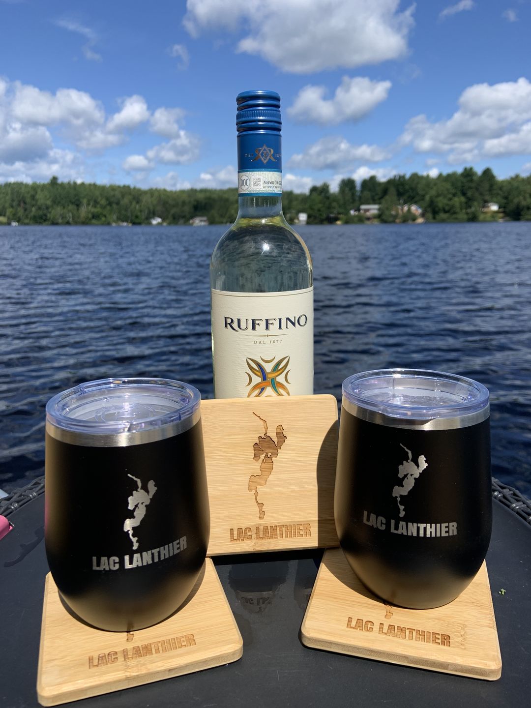 Customer photo review of Custom Lake Wine Tumbler