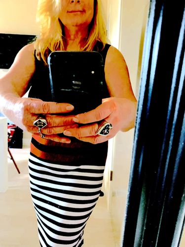 Customer photo review of LUCKY 13 GOLD SKULL RING