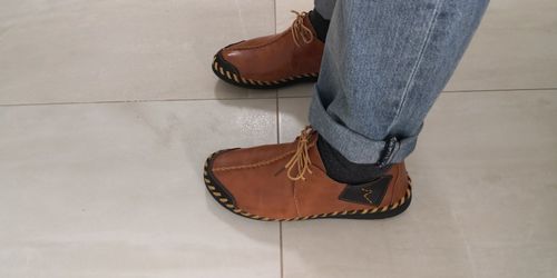 Customer photo review of High Quality Genuine Leather Moccasins