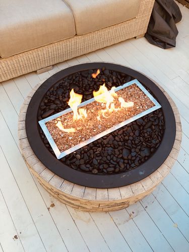 Customer photo review of COPPER ROSE REFLECTIVE CRUSHED GLASS