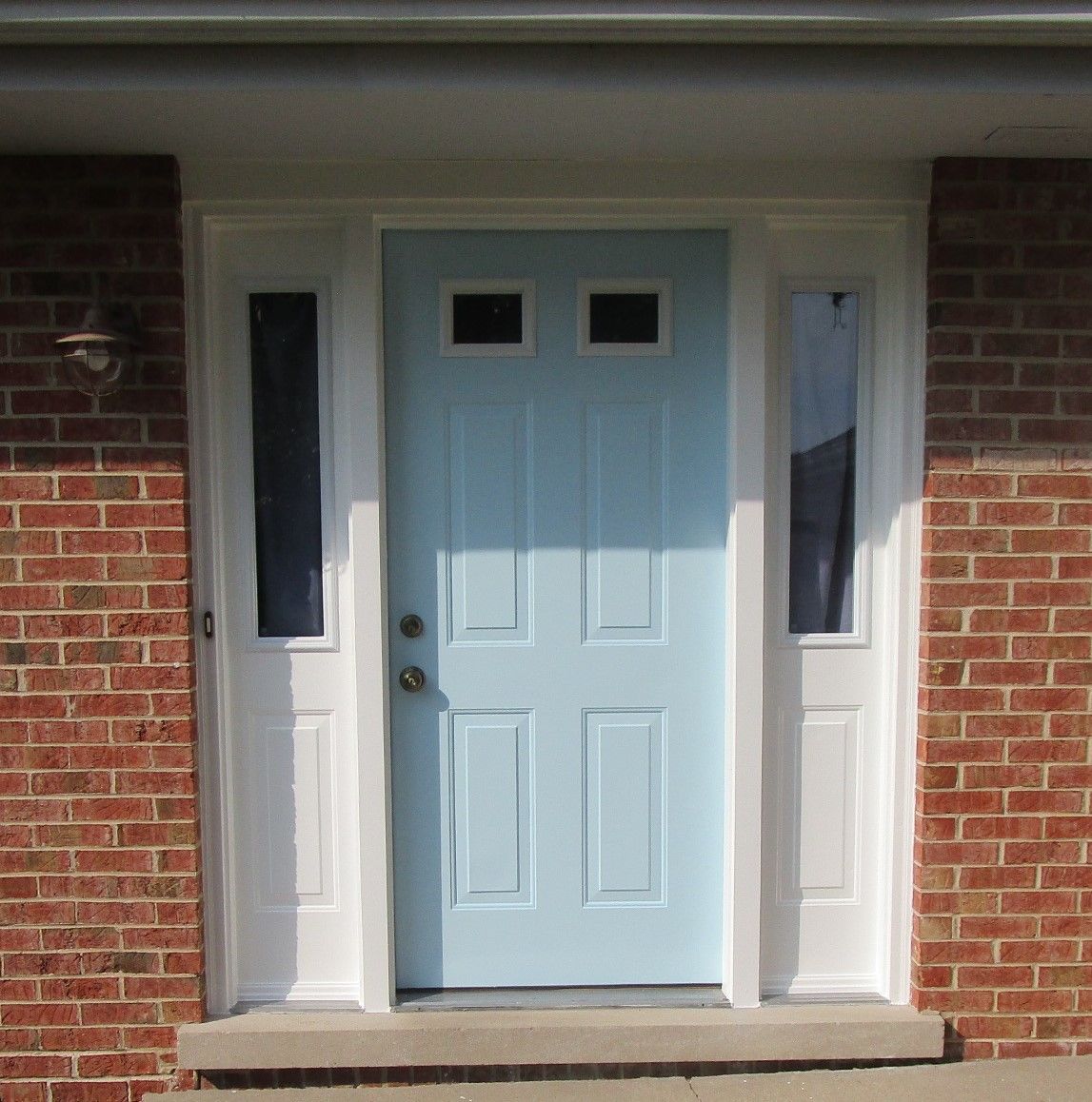 Customer photo review of Clear 1 Lite Glass and Frame Kit (Half Sidelite 8" x 36" Glass Size)