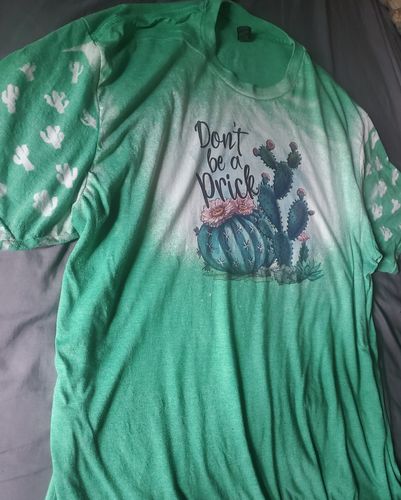 Customer photo review of Don't Be a Prick Cactus Print Sleeve Tee