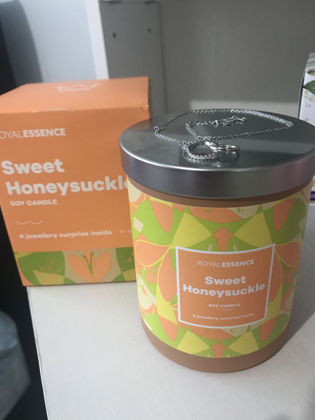 Customer photo review of Sweet Honeysuckle (Candle)