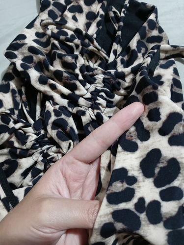 Customer photo review of Criss Cross Back Ruched One Piece Swimsuit - Leopard