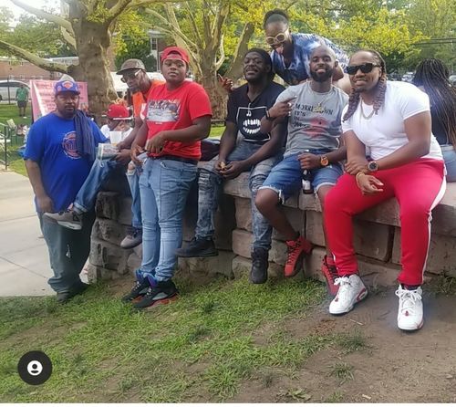 Customer photo review of Outside Solid One Stripe Track Pants (Red - White) (100-401)