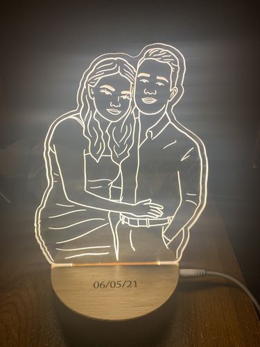 Customer photo review of Lámpara Personalizada "Líneas"