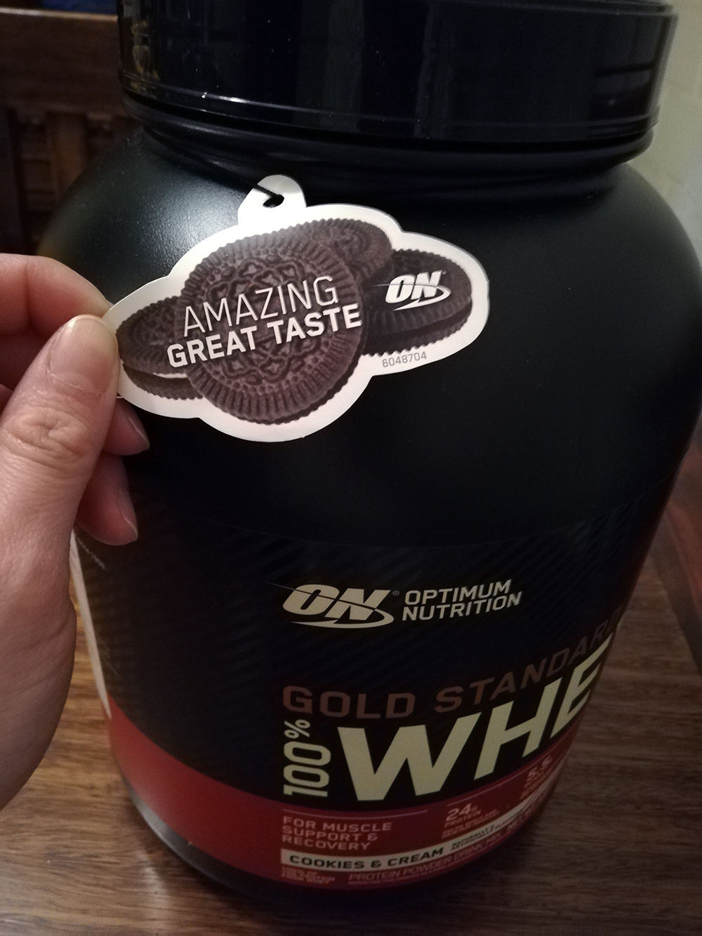 Customer photo review of Optimum Nutrition Gold Standard 100% Whey Proteina 5 Lb