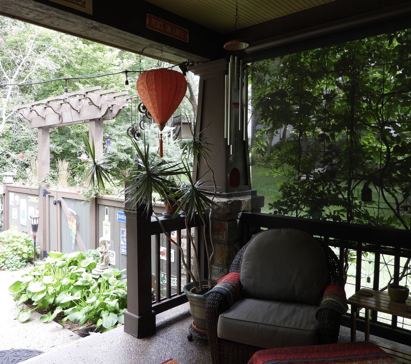Customer photo review of Small Red / Orange Vietnamese Silk Lantern, Diamond Shaped