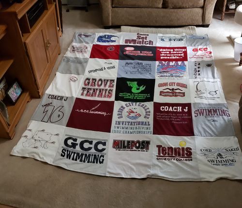 Customer photo review of Double Sided Classic T-shirt Blanket