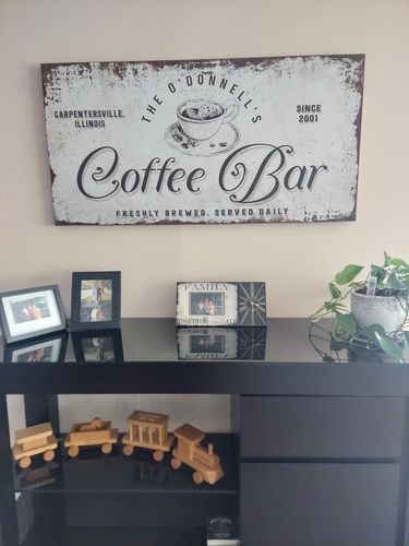 Customer photo review of Coffee Bar Sign