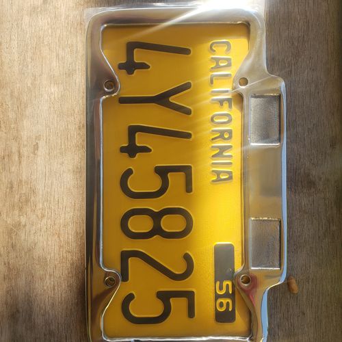 Customer photo review of 1956 CALIFORNIA LICENSE PLATE 6"x12" (156.5mm x 305mm)
