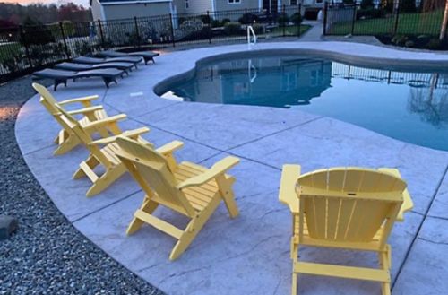 Customer photo review of Set of 4 - DuraWeather Poly&reg; King Size Folding Adirondack Chairs
