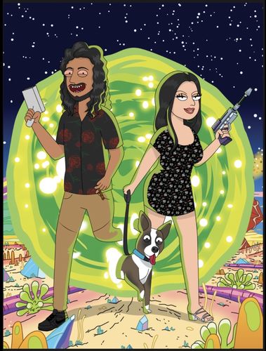 Customer photo review of 'Rick and Morty' Custom Portrait