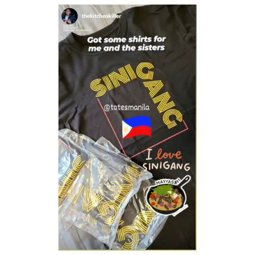 Customer photo review of Filipino T-Shirt Sinigang Pinoy Food Print