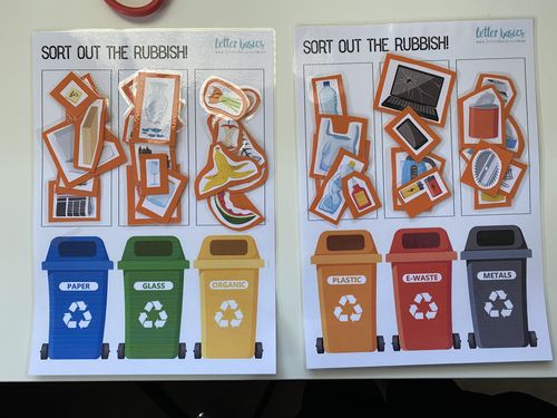 Customer photo review of Earth Day Printable: Reduce Reuse Recycle Activity Pack for 4yo+