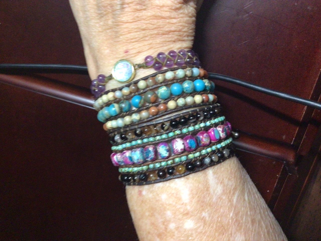Customer photo review of Intense Amethyst Healing Bracelet