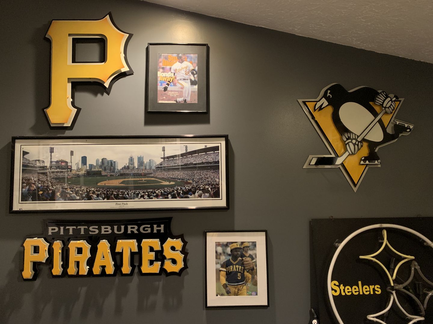 Customer photo review of Pittsburgh Pirates Script Logo 3D Metal Artwork