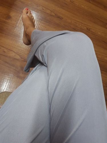 Customer photo review of Women's Loose Ice Silk Threaded Home Suit