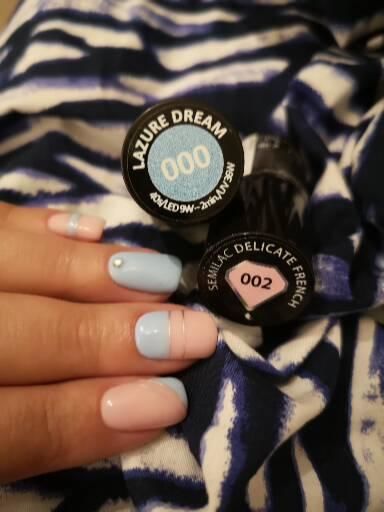 Customer photo review of Semilac 002 Delicate French UV Gel Polish 7ml