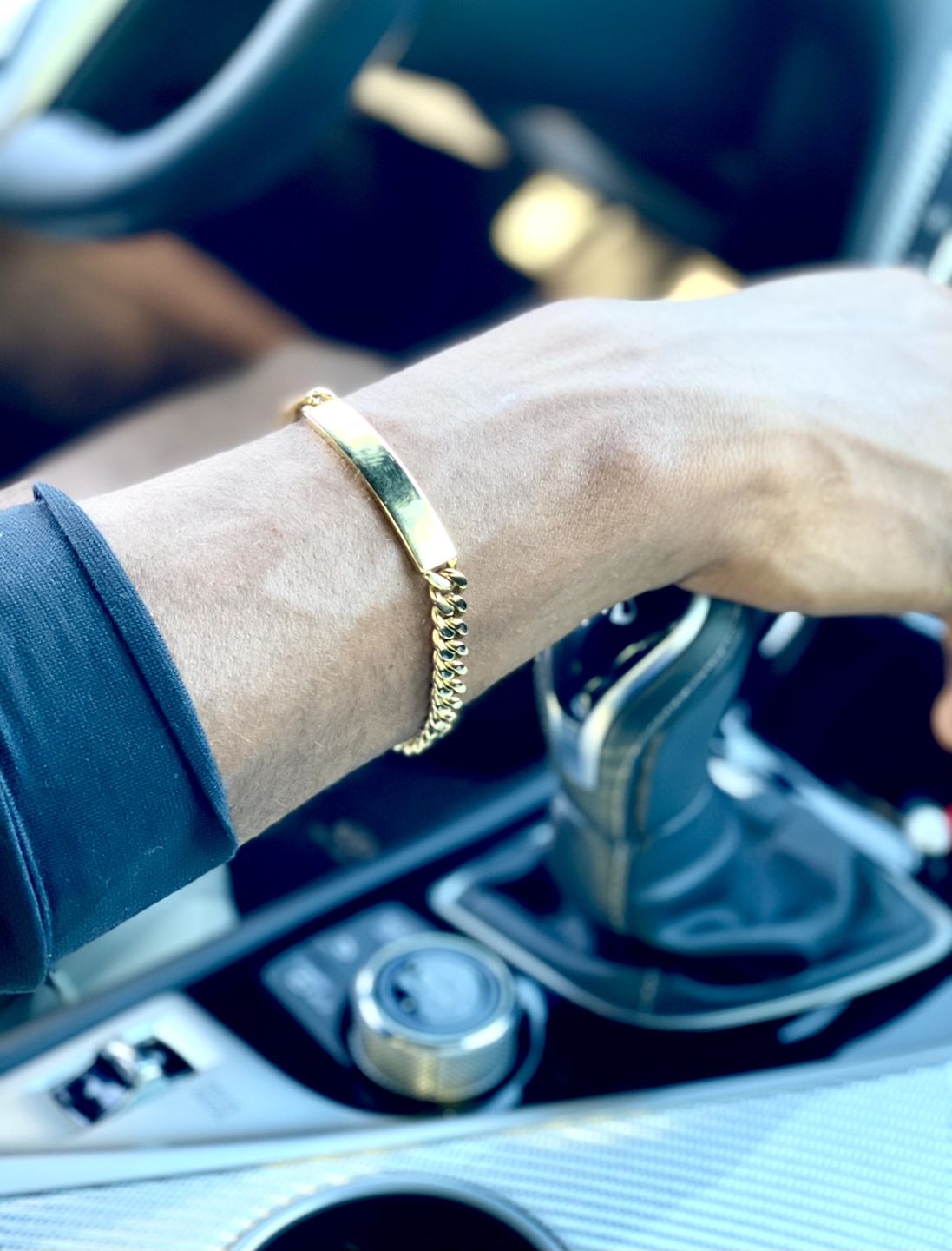 Customer photo review of 8mm Stainless Steel Cuban Link Engravable ID Bracelet
