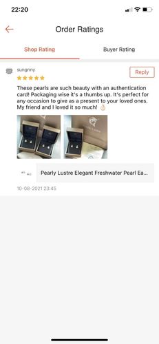 Customer photo review of Elegant Freshwater Pearl Earrings WE00017