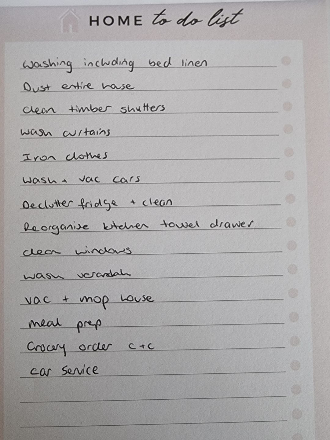 Customer photo review of Home & Work To-Do List