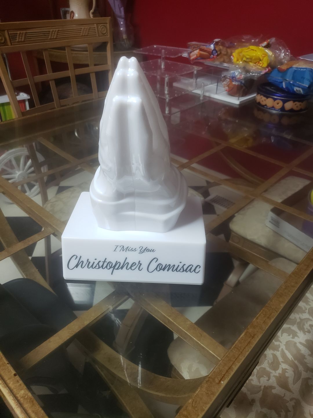 Customer photo review of Eternal Light Praying Hands