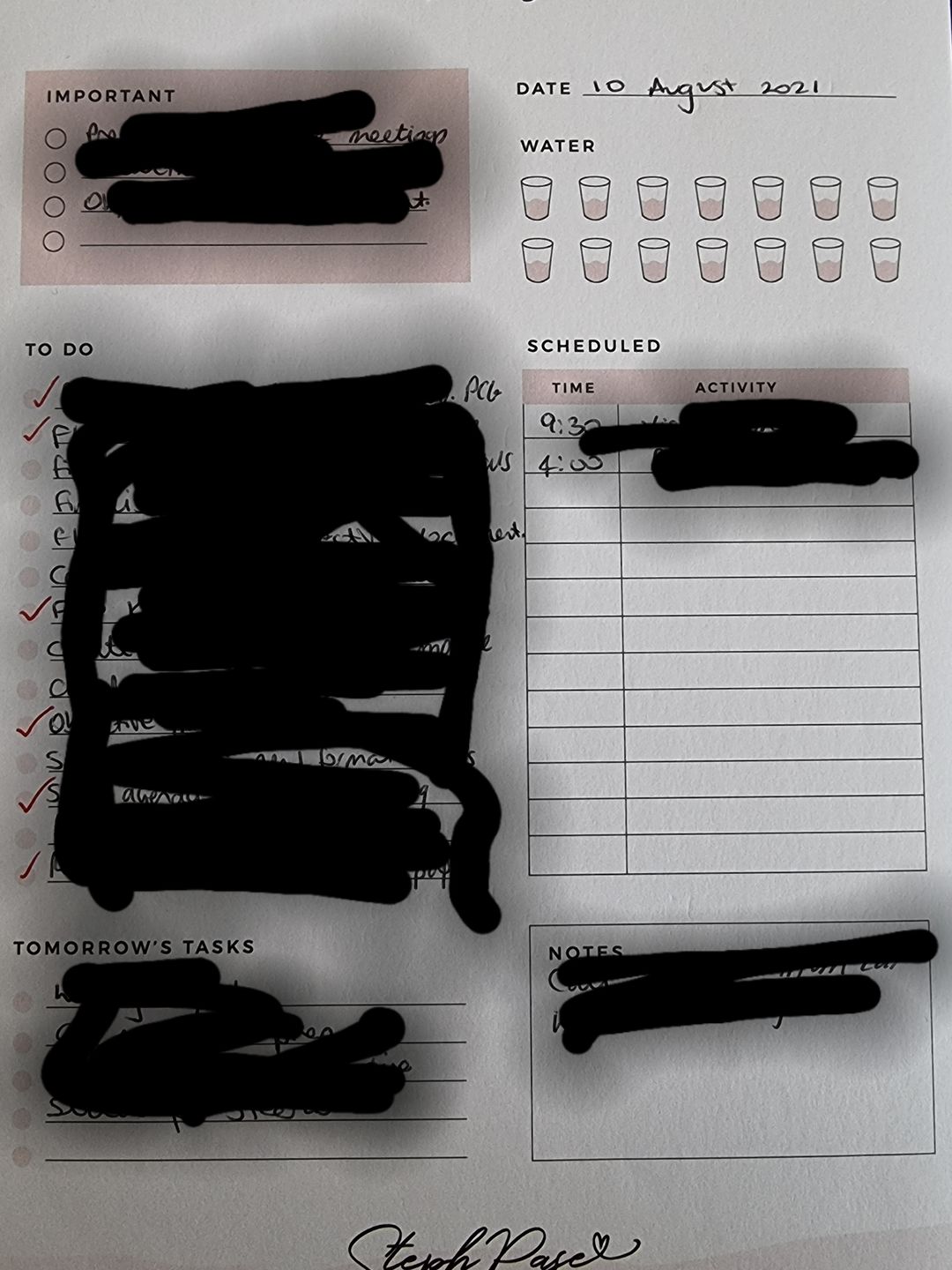 Customer photo review of To-Do List Notepad