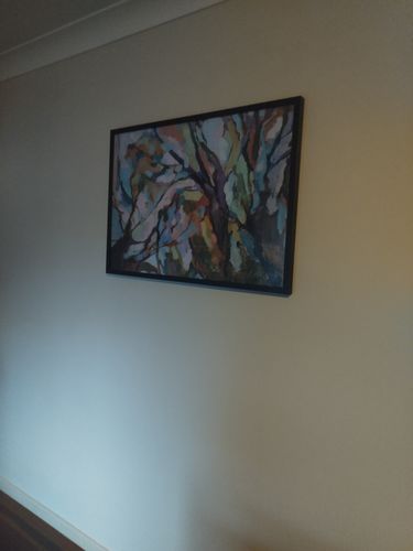Customer photo review of Eucalypt Forest -  Original Abstract Australian Bush Nature Painting Stretched Canvas Wall Art Print