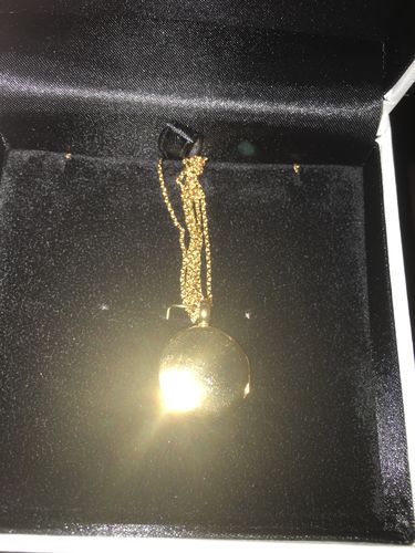 Customer photo review of Round Personalised Locket – Gold
