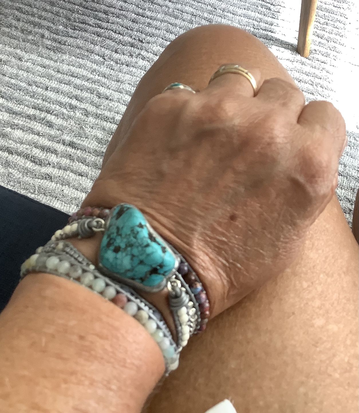 Customer photo review of Healing Turquoise Protection Wrap Bracelet