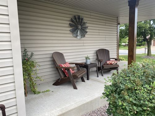 Customer photo review of DuraWeather Poly® King Size Folding Adirondack Chair with Built-in Cup Holders (24+ Color Options!)