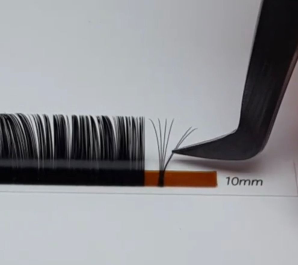 Customer photo review of 0.07 CASHMERE NOIR COLLECTION VOLUME LASHES SINGLE LENGTH 8-18MM