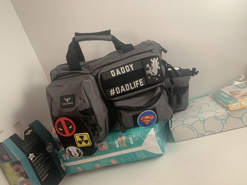 Customer photo review of Tacpac 'Recon 2.0' Slate Grey Nappy Bag Set