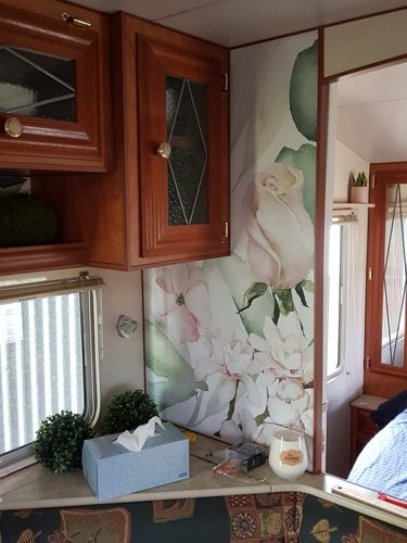 Customer photo review of Floral Luxe Wallpaper Mural