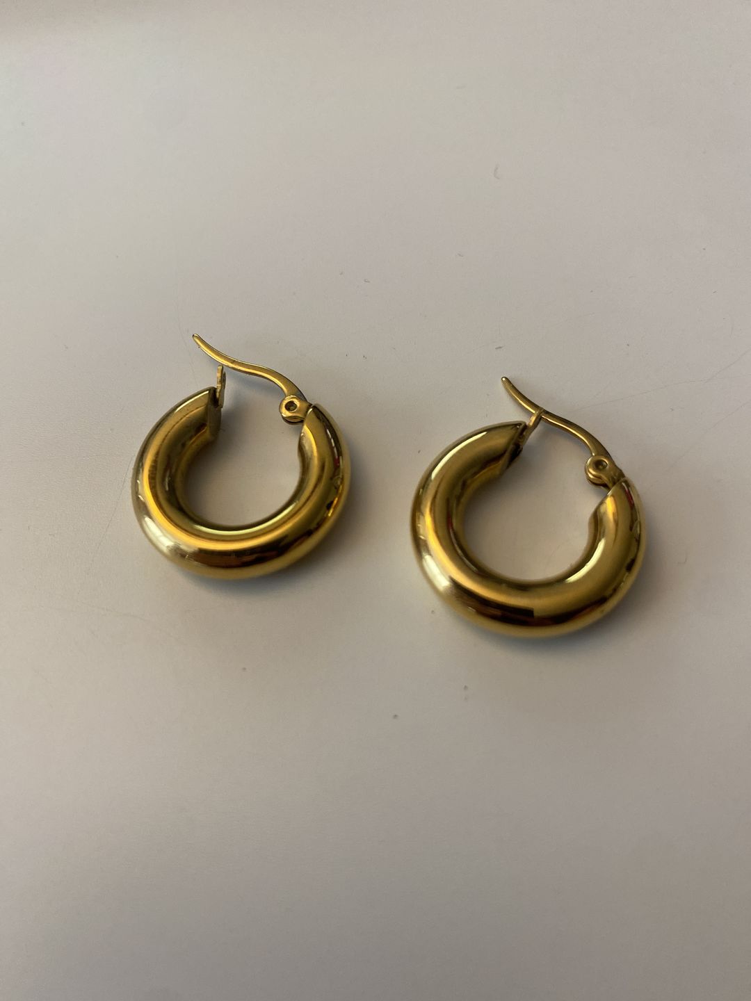 Customer photo review of Chubby Hoop Earrings
