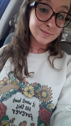 Customer photo review of It Won't Hurt Like This Forever -- Sweatshirt