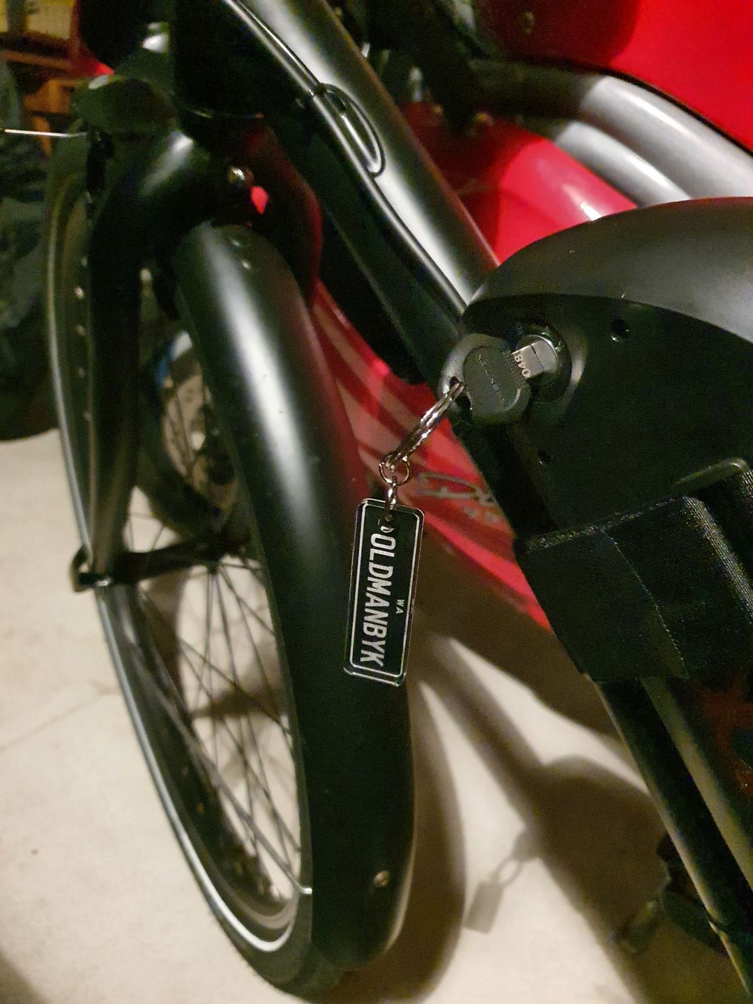 Customer photo review of WA Prestige Licence Plate Custom Keychain