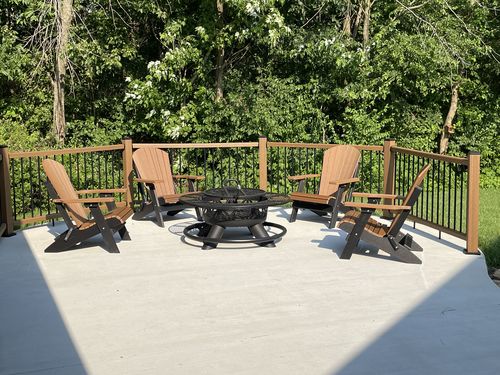 Customer photo review of Set of 4 - DuraWeather Poly® Classic King Size Folding Adirondack Chairs