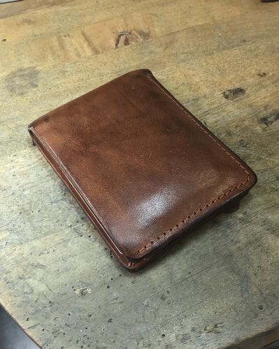 Customer photo review of No.55 | 'Buck Brown' Men's Leather Bill Fold Wallet