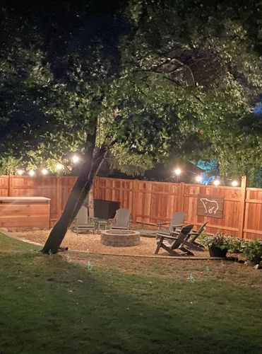 Customer photo review of DuraWeather Poly® King Size Folding Adirondack Chair with Collapsible Cup Holders - (Charcoal Grey)